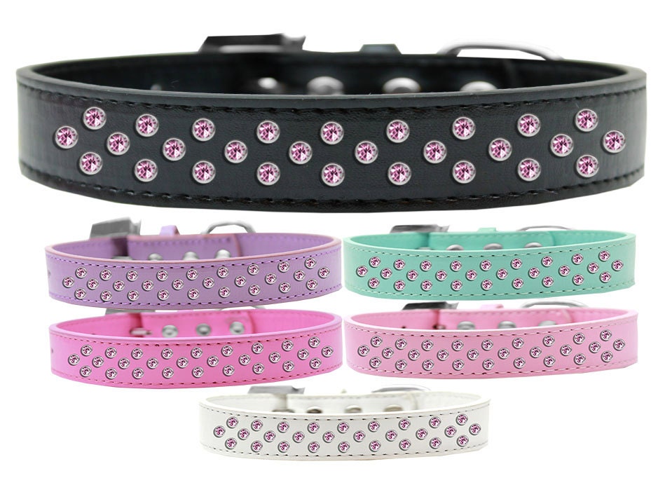 Dog, Puppy & Pet Fashion  Collar, "Light Pink Crystal Sprinkles"