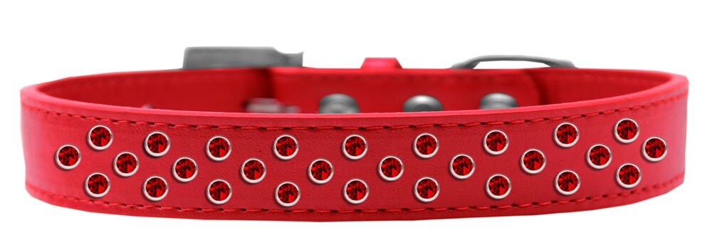 Collar de moda para perros, cachorros y mascotas, "con adornos de cristales rojos"