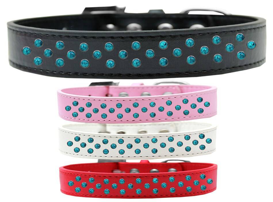 Collar de moda para perros, cachorros y mascotas, "Southwest Turquoise Pearl Rimsets Sprinkles"