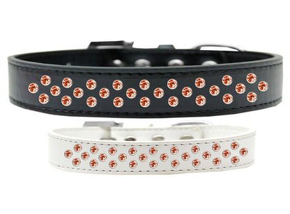 Dog, Puppy & Pet Fashion  Collar, "Orange Crystal Sprinkles"