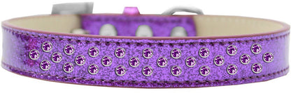 Collar con forma de helado para perros, cachorros y mascotas, con bordes de cristal morado y chispas