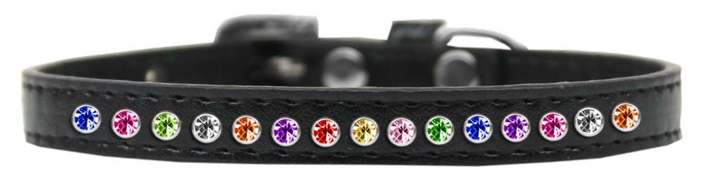 Collar de moda para perros, cachorros y mascotas, "One Row Confetti Crystal Rimsets"