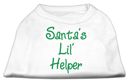 Christmas Screenprinted Dog Shirt, "Santa's Lil Helper"