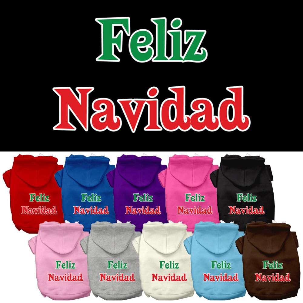 Christmas Pet Hoodie "Feliz Navidad"