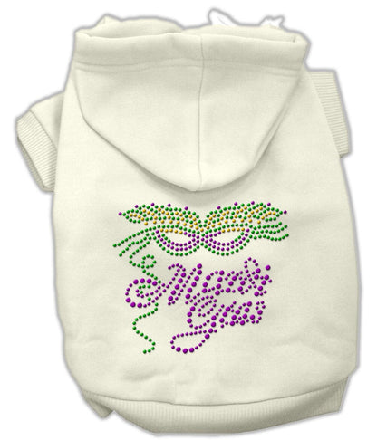 Pet, Dog & Cat Hoodie Rhinestone, "Mardi Gras"