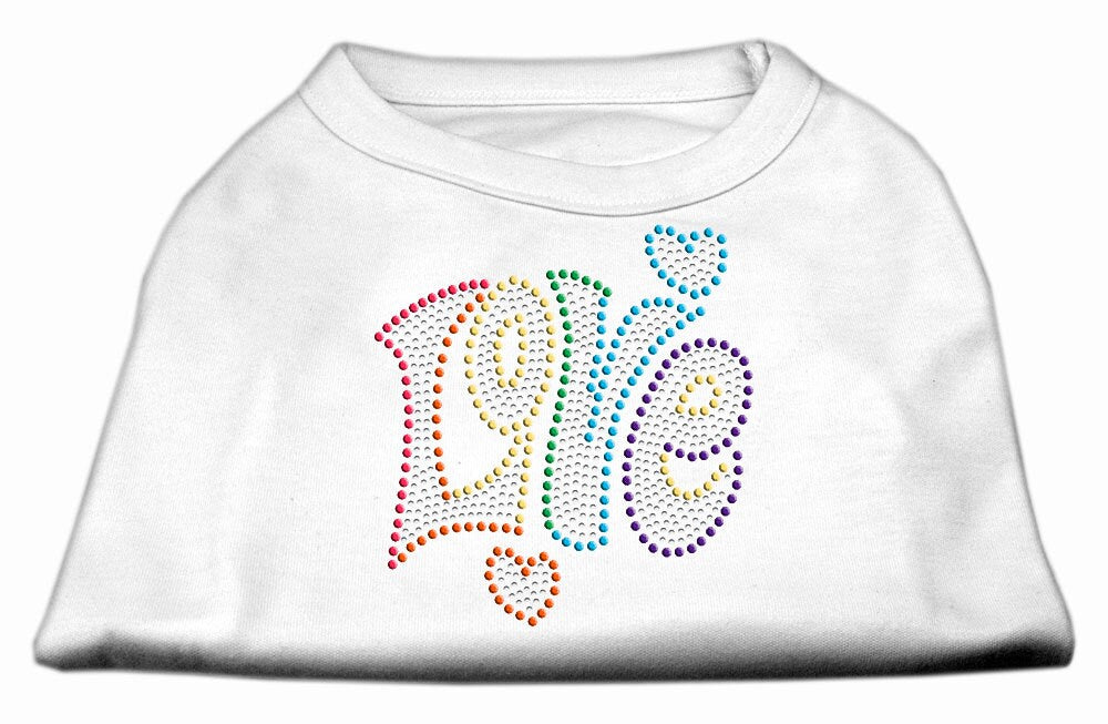 Camisa para perro con tachuelas de diamantes de imitación, "Love"