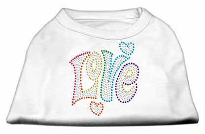 Camisa para perro con tachuelas de diamantes de imitación, "Love"