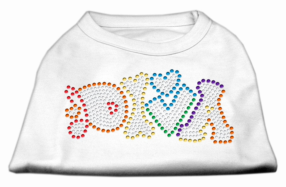 Camiseta para perros y gatos con diamantes de imitación, "Technicolor Diva"