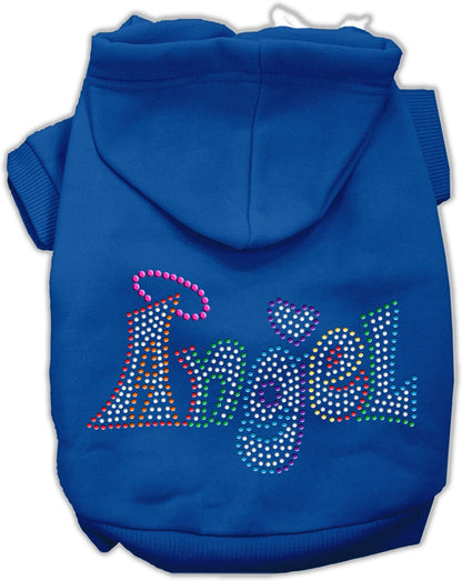 Pet, Dog & Cat Hoodie Rhinestone, "Technicolor Angel"