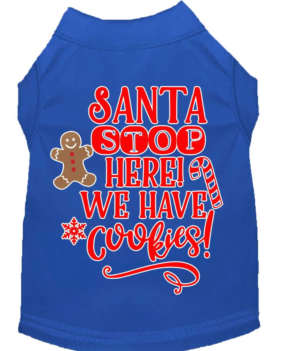 Christmas Pet Dog & Cat Shirt Screen Printed, "Santa, We Have Cookies"