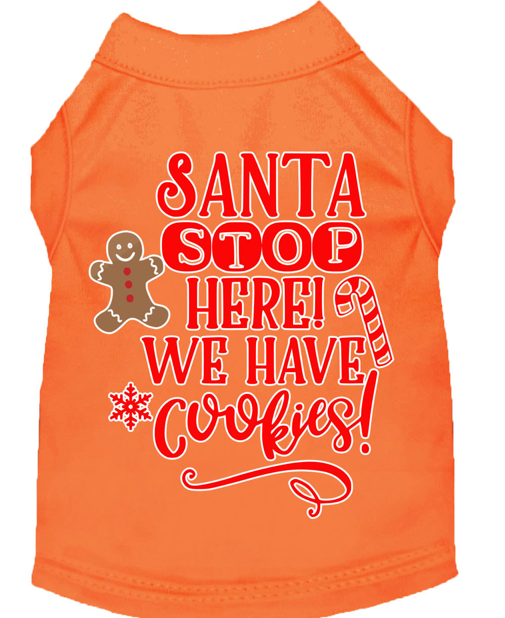 Christmas Pet Dog & Cat Shirt Screen Printed, "Santa, We Have Cookies"